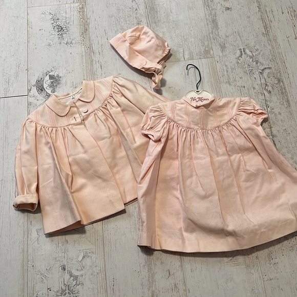 Vintage Her Majesty Child’s 3 Piece Dress Bonnet and Coat Size 1 - Picture 8 of 8